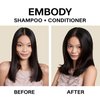 JVN Embody Volumizing Shampoo, Clean, Volume-Boosting Shampoo for All Hair Types, Clarifying, Adds Fullness and Restores Shine, Sulfate-Free, 10 Fluid Ounces