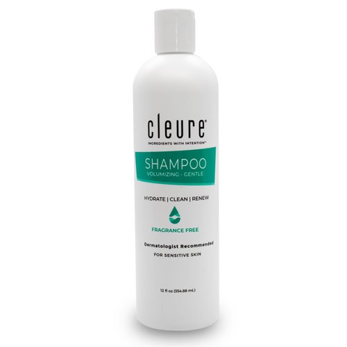 Cleure Hypoallergenic Volumizing Shampoo for Sensitive Skin - Fragrance Free, SLS Free & Paraben Free (12 oz, Pack of 1)