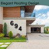 Cobata Modern House Numbers-10 Inch High Stainless Steel Home Address Numbers/Floating Appearance/Easy to Install/Black/Number 4