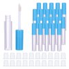 20Pcs Empty Lip Gloss Tubes Cute 1ml Blue Empty Lip Gloss Tubes with Wand Clear Refillable Lip Gloss Containers Empty DIY Lip Gloss Bottles with Rubber Stoppers
