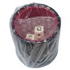 Cyber-Deals Set of Dice Cup Black PU Leather w/Plush Red Felt Lined + Spanish Poker Dice Ivory Tone (Gift Boxed)