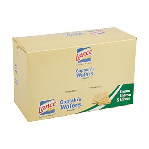 Lance Captain's Wafers Cream Cheese & Chives Sandwich Crackers [20-pack caddy]