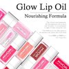 KYDA Hydrating Lip Glow Oil, Color Changing Tint, Moisturizing Lip Oil, Glossy Transparent Plumping Lip Gloss, Tinted Lip Oil for Lip Care and Dry Lips-Pearl Shimmer