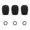 GVOEARS Microphone Cover for Bose Aviation 20, 3 Pack Replacement Mic Foam for Bose Aviation X A10 A20 A30 Headset, WindScreen Pop Filter Sponge (Black)