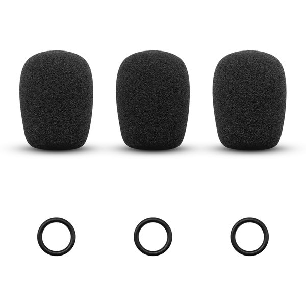 GVOEARS Microphone Cover for Bose Aviation 20, 3 Pack Replacement Mic Foam for Bose Aviation X A10 A20 A30 Headset, WindScreen Pop Filter Sponge (Black)
