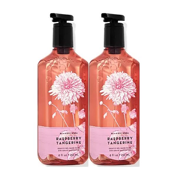 Bath & Body Works Deep Cleansing Gel Hand Soap 2 Pack 8 oz. (Raspberry Tangerine), 16.0 Fl Oz