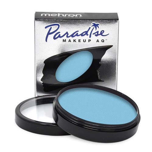 Mehron Makeup Paradise Makeup AQ Pro Size | Perfect for Stage & Screen Performance, Face & Body Painting, Special FX, Beauty, Cosplay, and Halloween | Water Activated Face Paint & Body Paint 1.4 oz (40 g) (Light Blue)