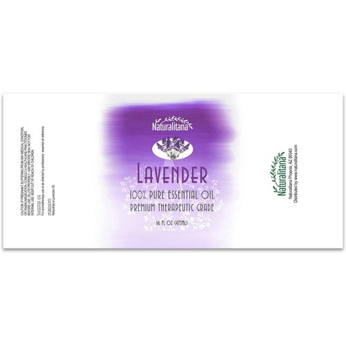 Naturalitana - Lavender Essential Oil (16oz Bulk) for Aromatherapy, Diffuser, Soap, Bath Bombs, Candles