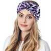 EWUHRY 6 Pcs Women Knotted Cheetah Headband Cross Hairband Sports Yoga Hair Ties Leopard Print Turban Headwear Headwrap Workout Girls Ladies Hair Accessories