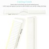 CestoMen 10 Pieces Carbon Hair Styling Comb Set: Professional Fine and Wide Tooth Comb Rat Tail Combs Anti Static Heat Resistant Hairdressing Comb for All Hair Types (White)