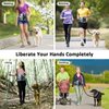ETACCU Hands Free Dog Leash with Phone Pouch, Water Bottle Holder - Adjustable Waist Belt 19-38 Inch Belt Leash for Running, Reflective Shock Absorbing 37"-54" Extendable
