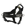 Dean & Tyler DT Universal No Pull Dog Harness - Adjustable, Strong Neoprene Nylon - for Small Breeds - Removable Patches - Size XSmall - Girth Size 21"- 25" - Includes Therapy Dog in Training Patches