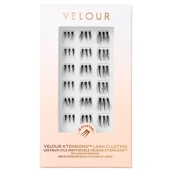 Velour-Xtensions™ Lash Clusters - 18 Individual Cluster Eyelash Extensions – Lightweight & Fluffy Lash Extensions – Soft & Comfortable Eyelash Clusters – Natural Lashes All Eye Shapes (Classic)