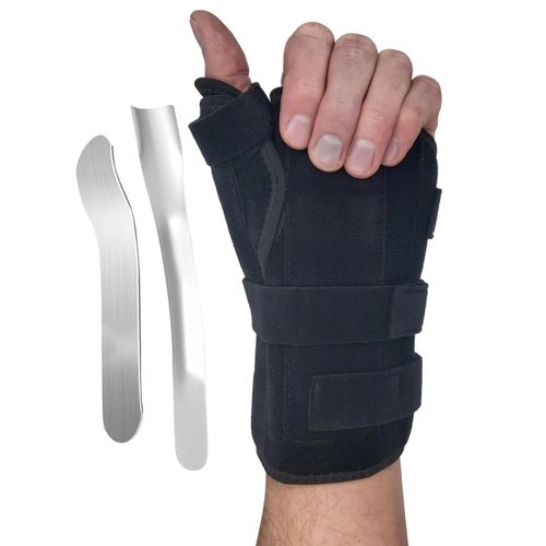 Thumb Spica Splint & Wrist Brace | Both a Wrist Splint and Thumb Splint to Support Sprains, Tendinosis, De Quervain's Tenosynovitis, Fractures | Trigger Thumb Brace for Carpal Tunnel (Left S/M)