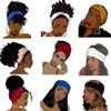 Headbands for Women 7'' Extra Wide Head Bands Non Slip Boho Women’s Hair Band Fashion Knotted Workout Yoga Turban Head Wraps African (4 Packs)