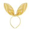 Doneace Easter Bunny Ears Headband Glittery Rabbit Ears Hairband for Girls Kids Yellow Bunny Costume Cosplay Accessories for Women Easter Party Supplies Birthday Decoration 1PCS