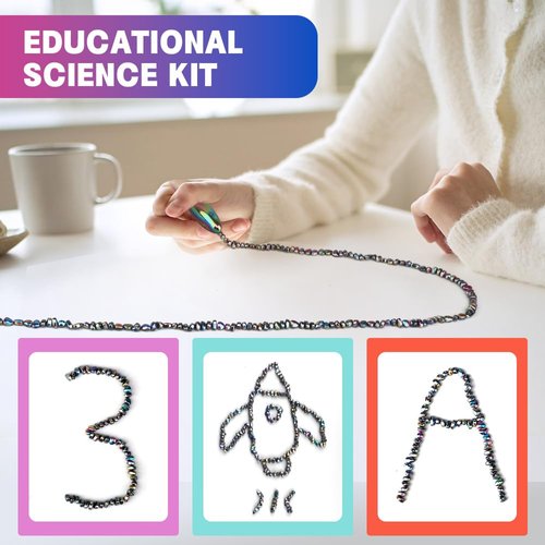 Slime Putty Party Favors, Cool Fidget Magnet Ferrite Putty, Magnetic Stones Eggs with Rattle Oval Magnet, Novelty EDC Toy Slime Putty & Science Kit Gift