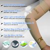 KEKING® Lymphedema Compression Arm Sleeves for Men Women (Pair), No Silicone Dot, 15-20 mmHg Compression Full Arm Support for Lipedema, Edema, Post Surgery Recovery, Swelling, Pain Relief, Beige M