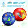 HyDren Soccer Ball with Pump Official Size 3 Cute Dinosaur Soccer Toy Soft Durable Outdoor Indoor Sports Soccer Game Back to School Gift for Kids 4 to 6(Blue Dinosaur)