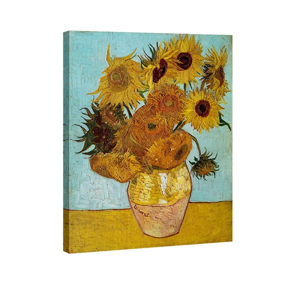 Wieco Art Sunflower by Vincent Van Gogh Oil Paintings Reproduction Modern Floral Giclee Canvas Prints Artwork Flowers Pictures on Canvas Wall Art for Home and office Decorations