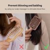 Yao Boar Bristle Hair Brush for Women Men Kids, Detangle Ventilated Hair Brush for Thick Curly Thin Long Short Dry Hair to Makes Hair Shiny and Improves Hair Texture