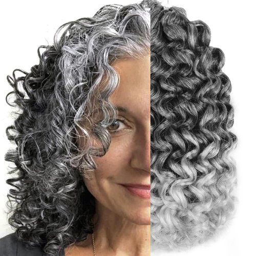 Silke 6packs Grey Curly Crochet Hair Water Wave Gogo Curl Ocean Wave Crochet Braids Omber Hair Extensions For Women(10inch,Tgrey)