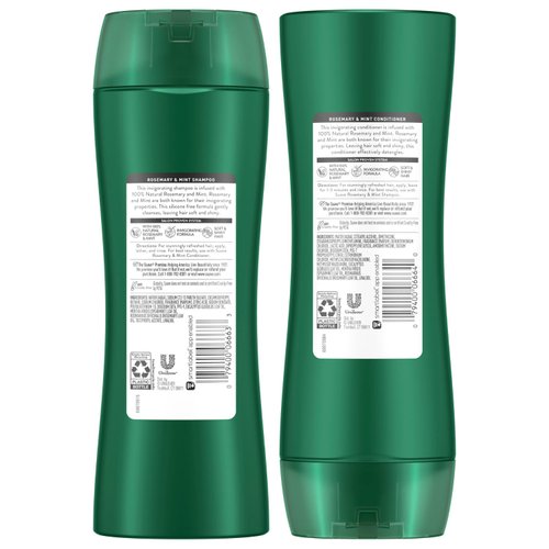Suave Shampoo and Conditioner Set, Rosemary & Mint - Invigorating Rosemary Mint Clarifying Shampoo & Conditioner, Hair Strengthening, Scented, 12.6 Oz Ea (2 Piece Set)