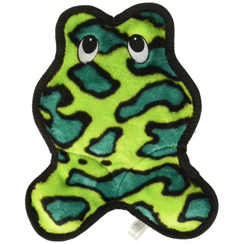 Petlou Durable Squeeze Me Plush Soft Squeaker Interactive Dog Chew Toy, squeaks, Floats, Washable, Ripped Resistant (11" Reliable Friends-Froggy)