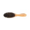 Bass Brushes | Shine & Condition Hair Brush | Natural Bristle FIRM | Pure Bamboo Handle | Full Oval | Striped Finish | Model 876S - SB