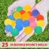 25 Bouncy Balls for Kids Party Favors | Colorful Frosted Bouncy Ball 27mm | Superball Small Rubber Balls for Kids