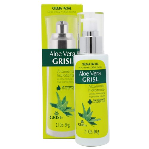 Grisi Aloe Vera Cream, Moisturizing Cream for all skin types enriched with Aloe Vera, Face Cream ...