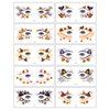 10 Sheets Halloween Eye Shadow Temporary Tattoo Stickers Face eye Makeup Stickers for Women Girls Halloween Masquerade Party
