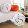 OPHRBU Volleyball Sports Pillow Fluffy Soft Throw Pillow Toy ，14" Durable Sport Basketball Plush Toys,Plush Pillow Toys Gift for Kids Boy Girls Children Room Decoration