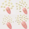 120pcs Gold Silver Star Nail Charms for Nails Design Metal Stars Nail Art Charms Mix Size Shape Nail Studs Star Nail Charm 3D Star Charms Nail Decor Nail Jewels for Nail Art Supplies Nail Accessories