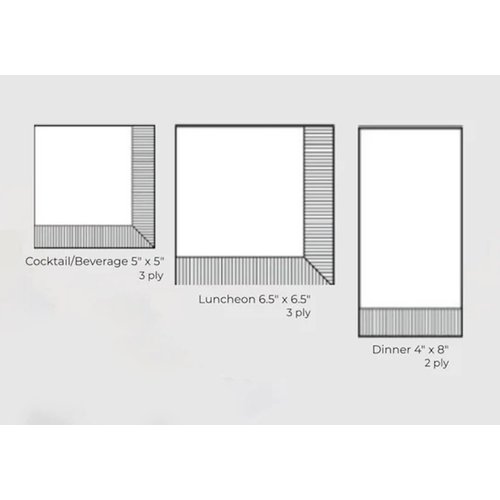 Boston International IHR 3-Ply Cocktail Beverage Paper Napkins, 5 x 5-Inches, Esther Red