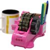 Echomerx Original Heat Tape Dispenser - Pre-Cut Heat Resistant Tape | Single-Handed - Effortless Sublimation Blanks Taping in a Heat Press - Multi-Roll Holder - Incl. Manual & Starter Video - Pink