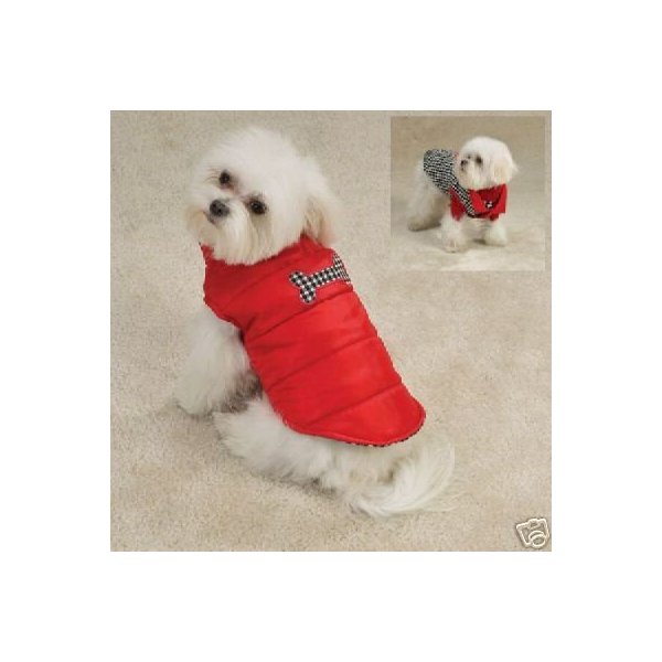Puppy Love Reversible Dog Vest Red Heart EX SMALL