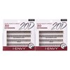 i-ENVY 20D Extension Cluster Individual Lashes (Medium, 2 PACK) Flat Root Seamless Application Perfect For DIY Lash Extension