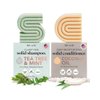 Kitsch Tea Tree Solid Shampoo & Coconut Oil Conditioner Bar, Shampoo and Conditioner Set for Clarifying Grease & Deep Moisturizing, Natural Organic, Paraben & Sulfate Free, Travel Size Hair Care,2pack