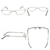 Metal Folding Reading Glasses with Case Slim Stylish Compact Folding Reading Glasses in Hard Case