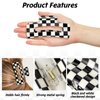 4Pcs Checkered Hair Claw Clips, Non-Slip Hair Jaw Clips for Thick, Thin, Curly, Straight, Long Hair, Simple Style Black and White Square Claw Clips, Women's Hair Accessories