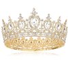COCIDE Queen Crown for Women Crystal Tiara and Crown for Girl Rhinestones Hair Accessories for Wedding Bride Birthday Party Prom Bridal Bridesmaid (Gold)