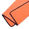 Mile High Life | Tri-fold Golf Towel | Dirt Scrub Side for Club Cleaning and Soft Side for Golf Ball | Brush and Towel in One | Multifunctional Towel | Excellent Water Absorbance (Orange)