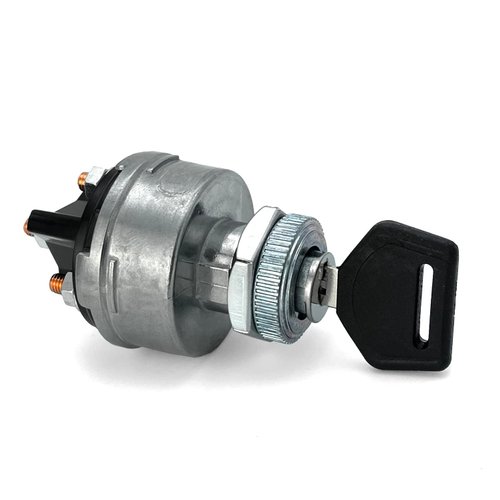 MGI SpeedWare 4-Position Universal Ignition Key Switch for 12V Car, Truck, Tractor, Trailer, Forklift - Acc/Off/IGN/(Start)