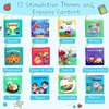 Mooliwe 24 Pcs Baby Bath Books, Nontoxic Fabric Soft Crinkly Cloth Books, Infants Toddlers Touch, Early Education Toys Birthday Gifts, Learning Books for Toddlers, Infants, and Kids