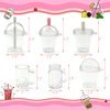 Mini Transparent Dollhouse Cups Mini Coffee Cups Miniature Ice Cream Cups for Keychain DIY Crafts and Doll Accessories Toys (26PCS)