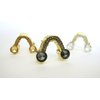 Generic Small shiny gold metal triangle arc hair claw clip with crystals (Primary color: Clear), 1 Count (Pack of 1)