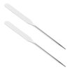 2 Pieces Stainless Steel Makeup Spatula Foundation Mixing Tool Eye Cream Spoon Foundation Spatula Cosmetic Skincare Spatula Nail Art Makeup Stirring Rod for Home Beauty Salon, Silver