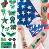 Generic 4th of July Temporary Tattoos Stickers Independence Day Temporary Tattoo for Kids Adults Luminous Party Supplies Patriotic Stickers Glow in The Dark Memorial Day Decorations