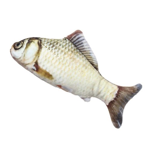 Toyvian Plush Fish Soft Fish Toy for Cat, Mini Fish Pillow Cat Stuffed Fish Carp Plush Pillow 3D Soft Fish, Mini Realistic Fish Pillow Simulation Fish Plush Toy Pet Toy